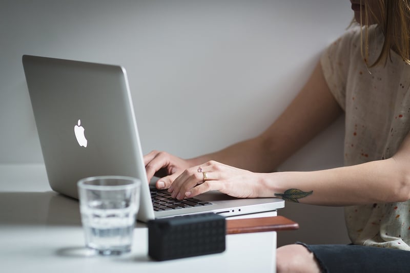 Laptop and business documents